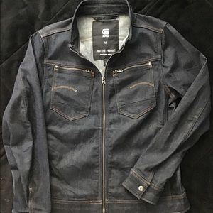 G-Star Raw Denim Zip-Up Jacket with Detail